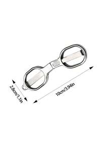 Kéo gấp đôi hình tròn cổ điển bằng bạc - Kéo bạc mini cầm tay có thiết kế nhỏ gọn, lý tưởng cho câu cá riêng tư, du lịch, sử dụng tại nhà, nhẹ và dễ mang theo, lưỡi bạc sắc bén để cắt chính xác, dụng cụ tiện ích thiết thực và thẩm mỹ bằng bạc cổ điển. - Bạc - Xem 3