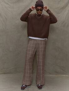 Musero Quần tây ống đứng kẻ caro, kiểu dáng thanh lịch, thích hợp cho mùa Xuân Hè. - Nhiều màu - Xem 1