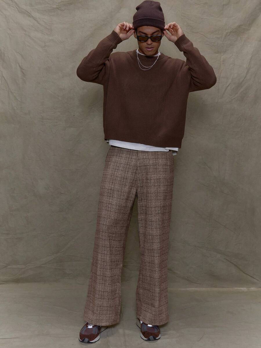 Musero Quần tây ống đứng kẻ caro, kiểu dáng thanh lịch, thích hợp cho mùa Xuân Hè. - Nhiều màu - Xem 1