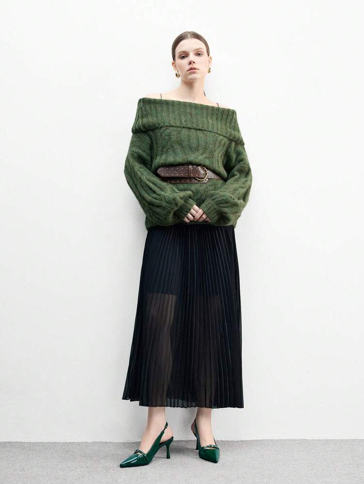 CUCCOO BIZCHIC Women's Pointed Toe High Heel Pumps, Sexy Stiletto, Versatile For Outdoor, Commute, Daily Wear, Office, Moss Green For Christmas Spring Shoes