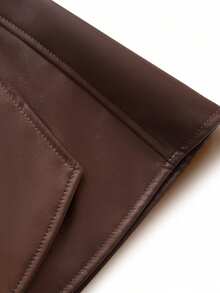 Sweetra 女士性感紧身迷你裙，纯黑色，复古美式风格，四季皆宜 - 棕色 - 查看 3