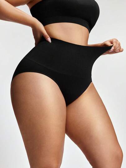 SHAPORA 1pc Women Plus Size Seamless High Waist Tummy Control Shaping Panty