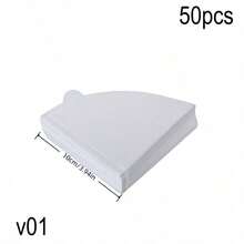 50/100/200pcs V-Shaped Coffee Filter Paper, Disposable Coffee Tea Filters For Pour Over And Drip Coffee Maker, High Quality Natural Wood Pulp, No Additives, Suitable For V01/V02 Filters, Perfect For Drip Coffee, Home And Travel Use - Multicolor - View 25