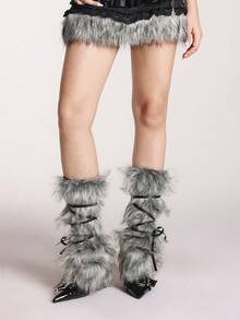 ROMWE Grunge Punk 1 par leopardmönstrade snygga och varma benvärmare för kvinnor - Multifärgad - Visa 3