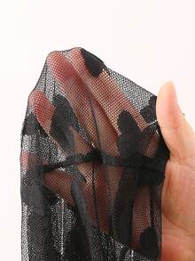 Women's Sexy Heart Mesh Slip Dress - Black - View 7