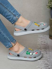 Women Flat Sandals - Grey - View 2