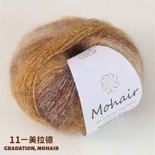 4件套多色渐变纱线 - 奢华纤维混纺，30%尼龙，马海毛，25克手工DIY编织成品围巾、帽子纱线，适合DIY编织围巾、帽子和毛衣，精品服装 - 彩色 - 查看 19