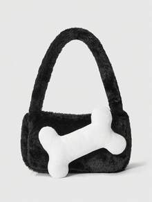 ROMWE Anime Bolsos de hombro para mujer - Negro - Ver 1