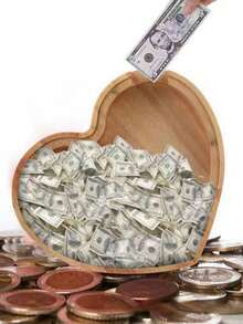 1 件木制英文字母存钱罐，透明木制储蓄罐，26 个英文字母装饰木制存钱罐，精致时尚的节日礼物，适合感恩节生日礼物毕业