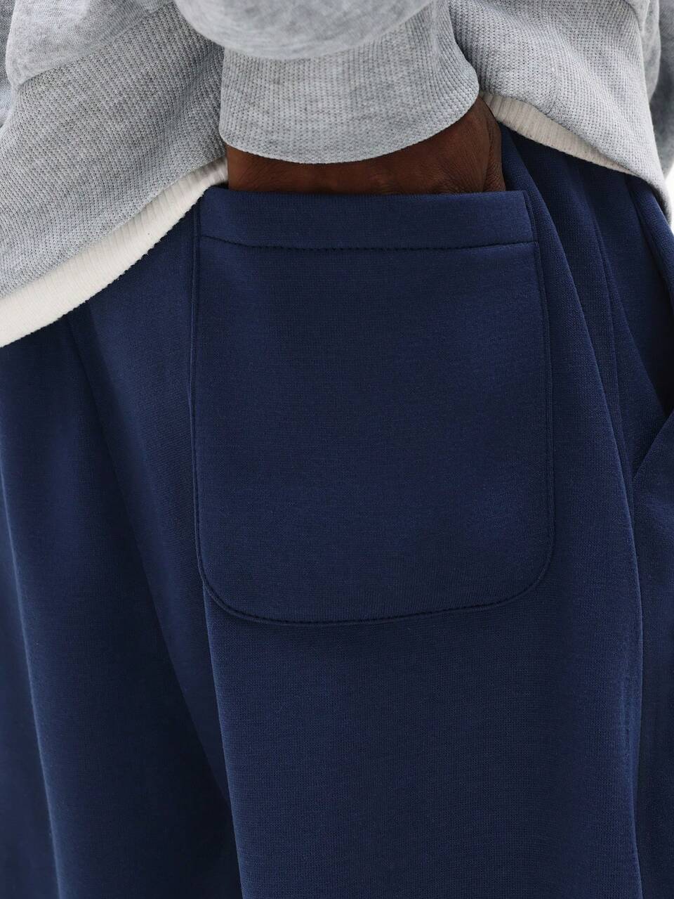SUMWON Conjunto de sudadera con capucha y pantalón de chándal de corte holgado para hombre
