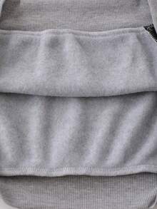 ROMWE MEN Street Life Moletom Solto com Estampa Colorblock para Homens, para o Inverno - Preto e Branco - Visão 8