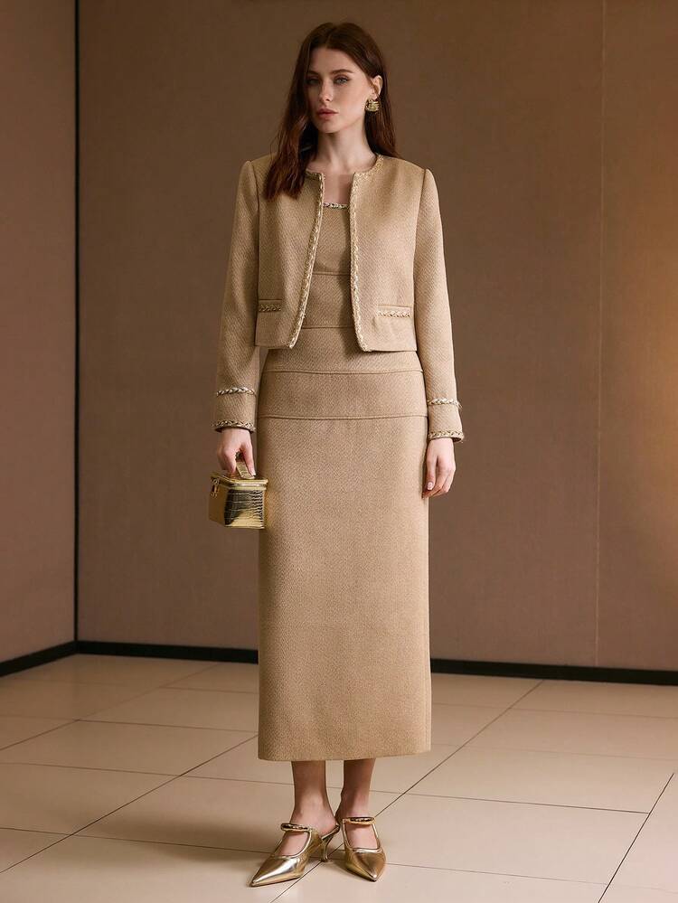 LOOSE FIT PATCHWORK RIBBON JACKET, AUTUMN/WINTER