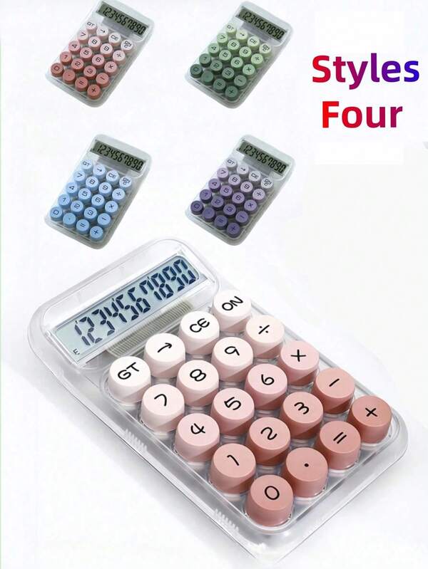 1 pieza Teclado mecánico con pantalla grande de 10 bits y estilo Ins, adecuado para finanzas, contabilidad, estudiantes y uso de oficina, con diseño de gradiente de dopamina (4 colores opcionales)