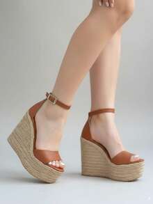 Women Platforms & Wedge Sandals - Camel - View 3