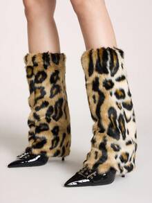 ROMWE Goth Women Leg Warmers - Black brown - View 1