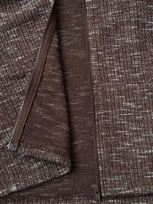 Sunspun Áo nỉ len lông thú giả có mũ trùm đầu cỡ lớn màu nâu, mặc đi chơi ngoài trời, thanh lịch, dự tiệc, thu/đông - màu nâu - Xem 8