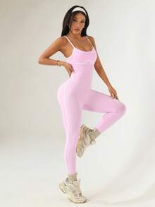 Sovereign Charm 女式露背吊带连体裤 - 粉色 - 查看 7