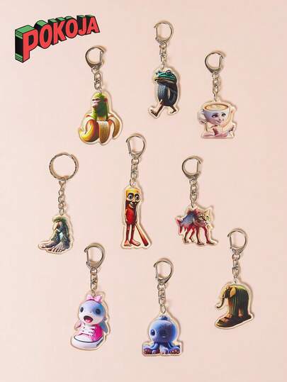 Funny Tung Tung Tung Sahur Keyring Mythical Creature Keychain, Funny Acrylic Pendant, Cute Bag Charm For Backpack, Birthday Gifts For Teens