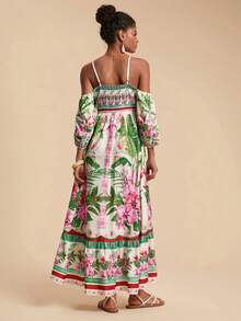 Travachic 女士度假梭织印花露肩连衣裙 - 彩色 - 查看 2