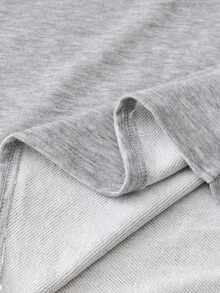 ESTAVOR 男士休闲撞色饰边标语印花短袖 T 恤，夏季 - 灰色 - 查看 9