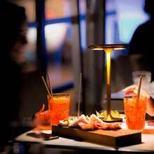 现代可调光触摸灯，3种色温，拉丝金属饰面，便携式无线铝制夜灯，可调节照明，可充电锂离子电池，适用于家居、办公室、酒吧装饰 - 均碼 - 查看 8