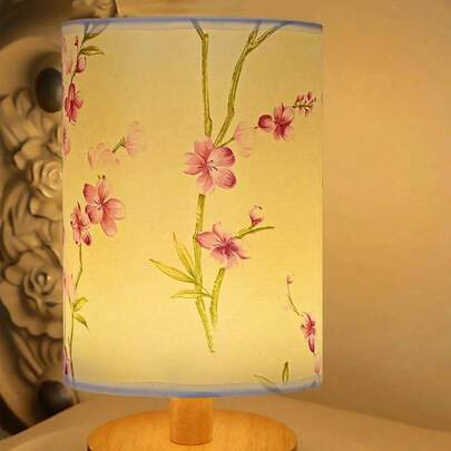 1 件装饰夜灯，创意布艺印花床头灯，卧室氛围灯，书房/书桌台灯，LED