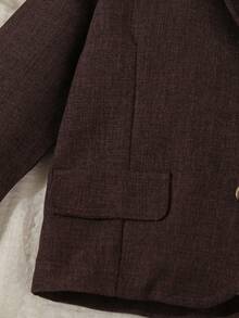 4pcs Back To School Children Boys Gentleman Outfit Set, Including Long Sleeve Shirt With Bowknot, Vest, Long Sleeve Blazer, Pants, Suitable For Birthday, Wedding, Christening And 1st Birthday Party, Children's Competition Performance Wedding Formal Suit - Multicolor - View 5