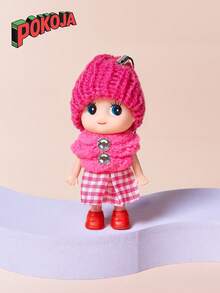 2pcs/4pcs/6pcs Random Cute Plush Doll Keychains - Confused Doll, Clown Doll Ornaments For Phone/Bag