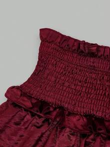 Sweetra Elegante Rüschen-Saum Shorts in Große Größen