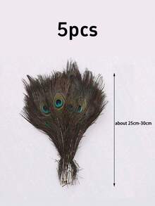 25Pcs/50Pcs Peacock Feather In Bulk, Faux Peacock Feather Decorated For Vase Craft Vase Wedding Home Party Christmas Day Decoration Peacock Feathers