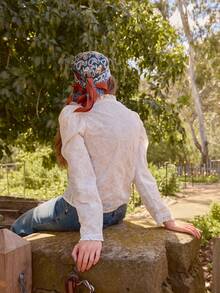 Teen GirlCasual Cute White Lace Versatile Long Sleeve Blouse, Autumn/Winter