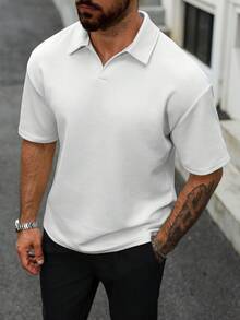 Manfinity CasualCool Áo thun polo nam họa tiết thường ngày Manfinity Homme dành cho nam mùa hè màu trơn tay ngắn thường ngày đi làm Áo thun polo nam chơi golf Áo thun polo trắng nam Áo thun polo nam tay ngắn - trắng - Xem 4