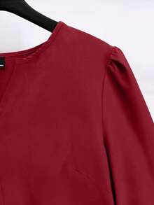GlowEve Ladies Weave Casual Commuting Autumn Shirts - Red - View 3