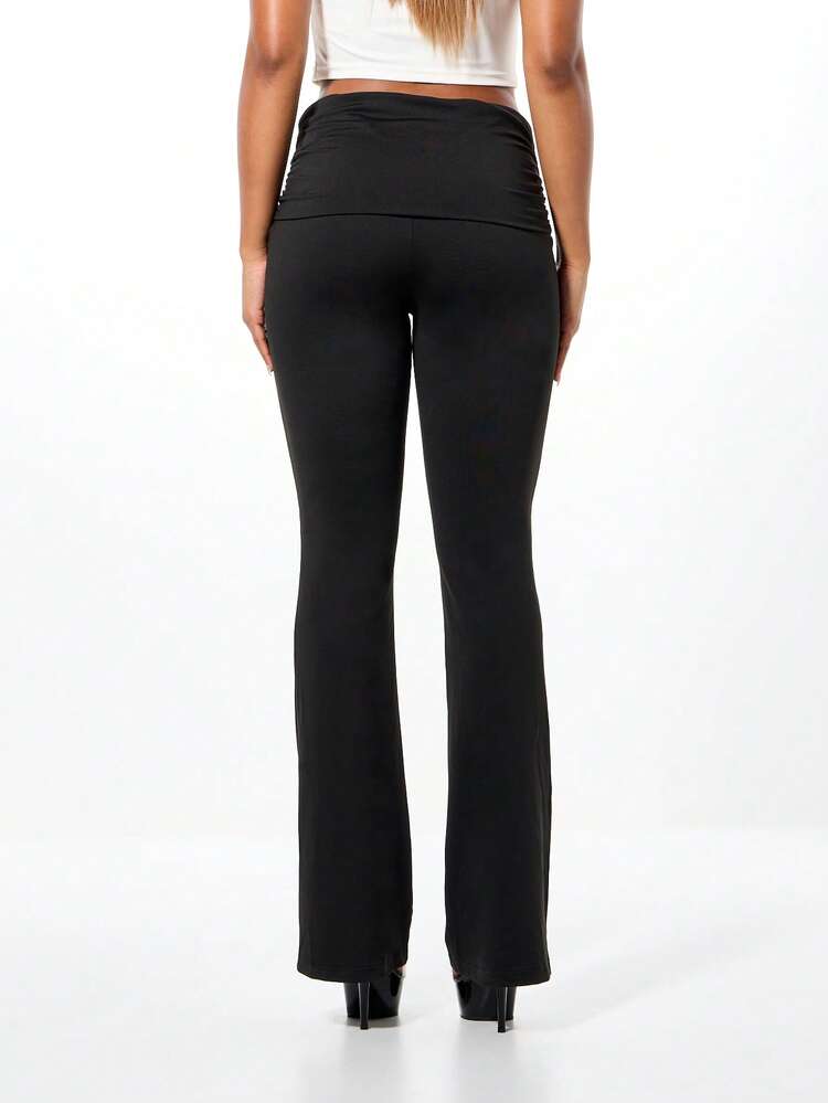 SUMWON WOMEN Jersey Flare Pants With Metal Ring