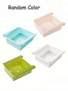 1pc Random Color Food Storage Container, Stackable Leakproof Plastic Box For Snacks, Meal Prep & Pantry Organization - Multicolor - View 7