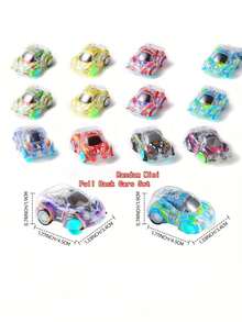 5/10/20 piezas Coche de juguete pequeño con efecto de retroceso para niños, coche de plástico creativo y personalizado, mini coche de aleación de simulación con deslizamiento, coches, juguetes para niños, mini coche, vuelta al colegio, estilo aleatorio - Multicolor - Ver 5