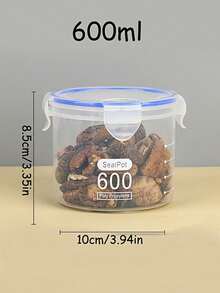 Airtight Grain Storage Container Plastic Food Canister With Locking Lid, Clear Dry Goods Organizer For Flour, Rice & Cereal | Kitchen Pantry Essentials - Clear - View 13
