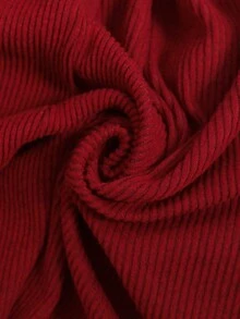Juhart Plus Size Back Bow Long Sleeve Top For Women, Loose Fit, Flattering And Chic - Burgundy - View 6