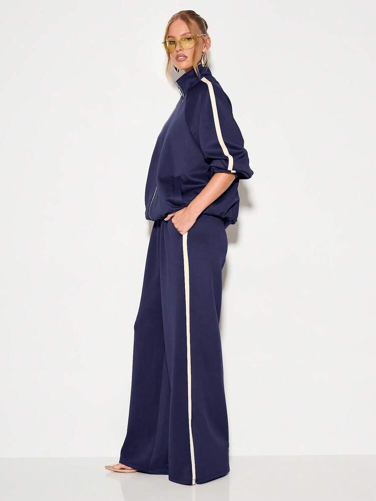 KIZN Side Stripe Wide Leg Sweat Pants