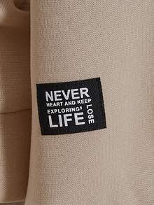 EASEVO 加大码男士休闲撞色圆领套头卫衣 - 彩色 - 查看 3