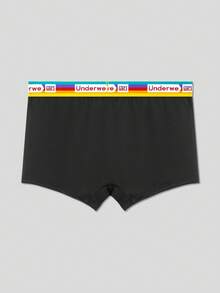 SHEIN 5pcs/Set Men's Letter Elastic Waistband Breathable Comfortable Boxer Briefs - Multicolor - View 2