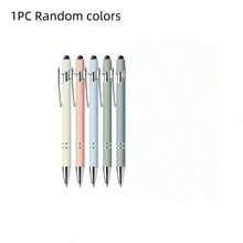 Paquete de 10 bolígrafos retráctiles de metal con puntas de lápiz táctil para pantalla - Punta media, escritura suave, agarre antideslizante, compatible con varios dispositivos - Ideal para uso diario, a partir de 14 años, de vuelta a la escuela - Multicolor - Ver 9