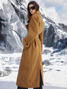 Aveloria Modichic Áo khoác dài tay bó eo màu be, tối giản và thanh lịch, thiết kế bó eo tôn dáng, thích hợp để đi làm, mặc hàng ngày và mua sắm - Lạc đà - Xem 4