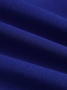 Aesthetic Post 男士时尚休闲学院风印花长袖夹克，蓝色棒球夹克 - 藍白色 - 查看 11