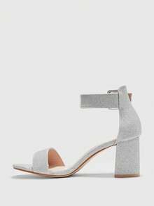 CUCCOO BIZCHIC Cuccoo 女士搭扣设计时尚优雅高跟凉鞋，适合派对和聚会场合 - 銀色 - 查看 10