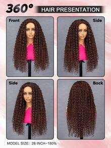 QUICK WEAR 9am Hair Store Wear Go 半头假发 红棕色水波纹 3合1半头假发 翻转式假发 隐形发际线 适合初学者 180%密度 14-16英寸波波头 18-28英寸长发 未经加工的人发假发 即戴即用 无胶假发 人发 Y2k风格人发假发礼品 - S33 - 查看 7