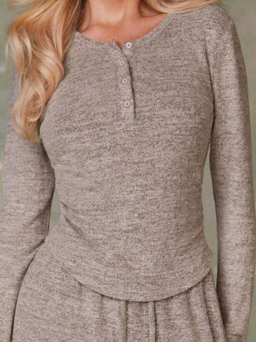 Athîral 女士休闲长袖T恤，适合日常穿着，秋季 - 彩色 - 查看 1