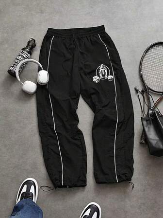 Sport MetroGents 男士休闲基本款印花运动裤，户外