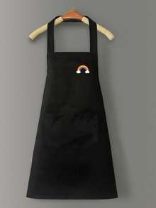 1/2pcs Waterproof And Oil-Proof Cooking Apron With Pockets, Suitable For Men And Women - Multicolor - View 29