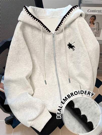 Resyla Plus Size Y2K Sweatshirt Jacket, Retro American New York Chic Plus Size Sweatshirt Sweatshirt, Fashionable Distinctive Autumn/Winter Plus Size Women Sweatshirt Jacket